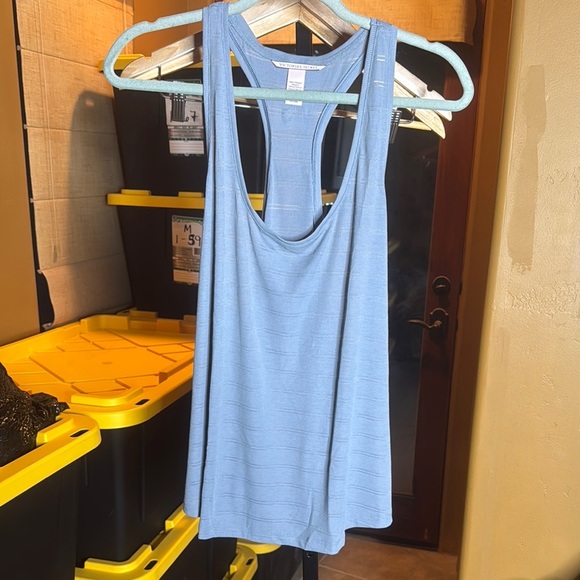 NIP Victoria’s Secret Ribbed Racerback Blue Tank Top Size XL - Picture 1 of 7